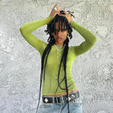 Long Sleeve Solid Color Casual Top